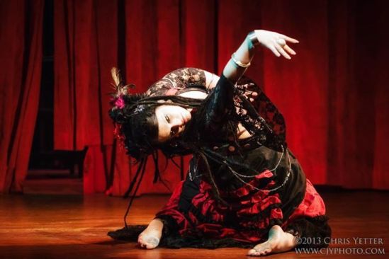 Performing to Coil's "Love's Secret Domain" at the "Crazy Little Thing Called Love" show. 